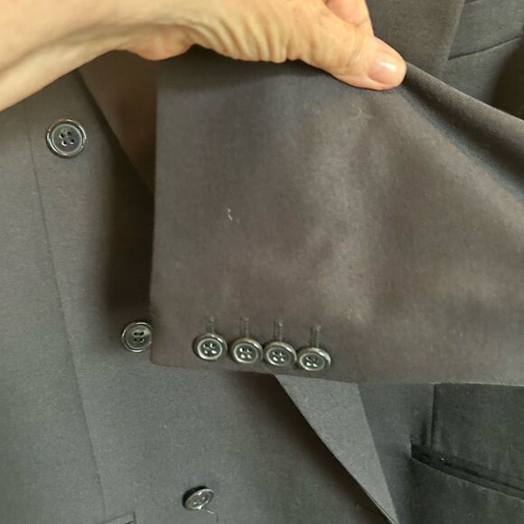 Marzotto Tessuto Italian Navy Wool Classic Double Breasted Sports Jacket 40 - Picture 9 of 9